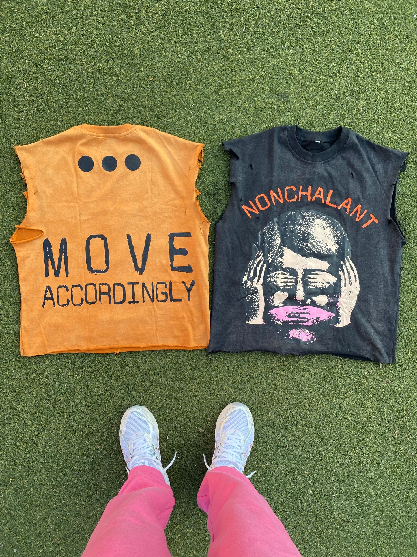 NONCHALANT NO EVIL MUSCLE TEE