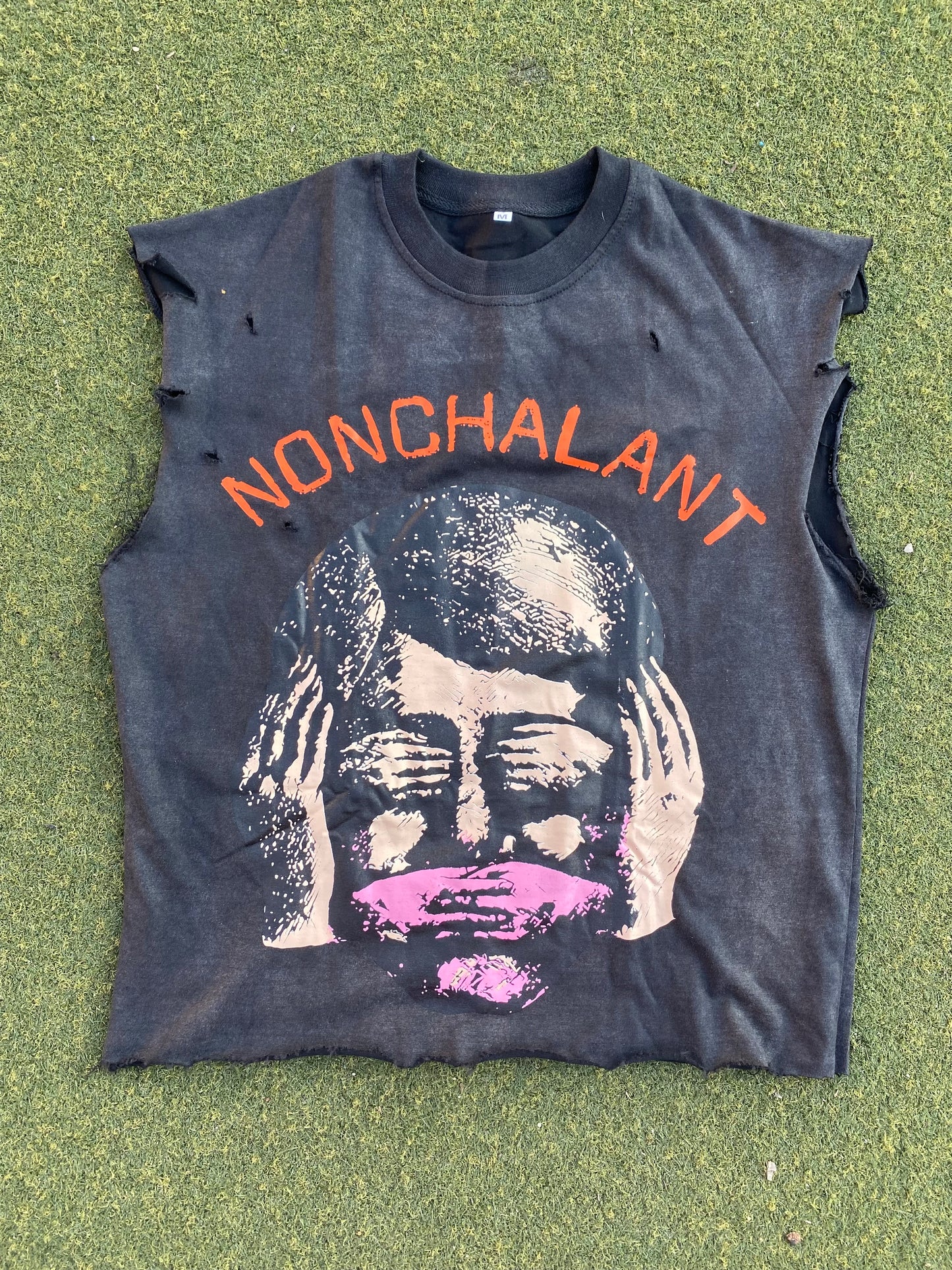 NONCHALANT NO EVIL MUSCLE TEE