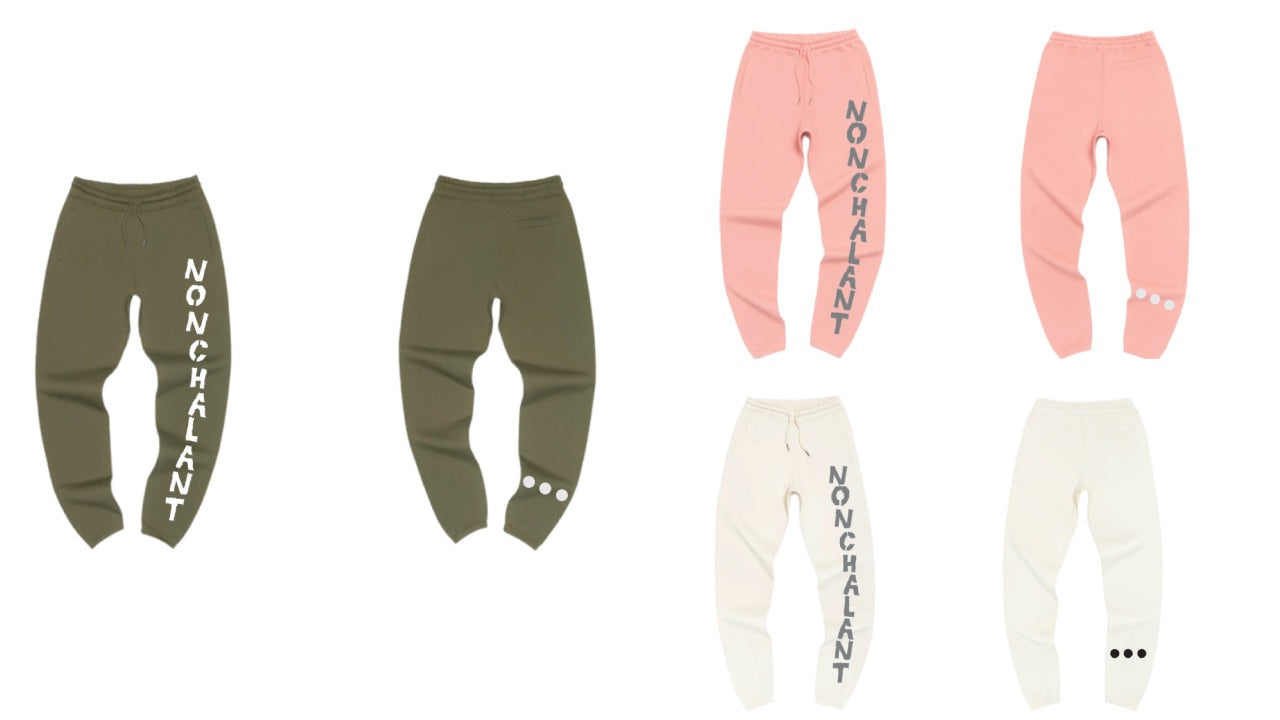 NONCHALANT "DONT CARE" SWEATPANTS