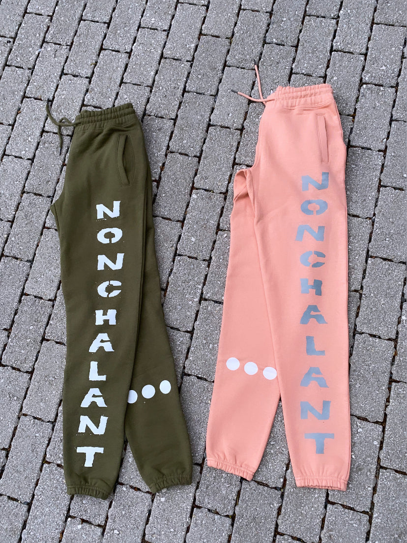 NONCHALANT "DONT CARE" SWEATPANTS